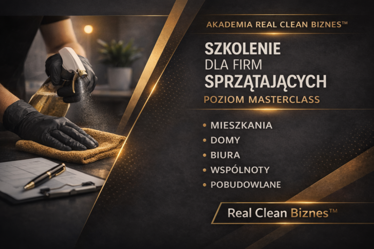 Szkolenie dla Firm Sprzątających – Poziom MasterClass | Akademia Real Clean Biznes™